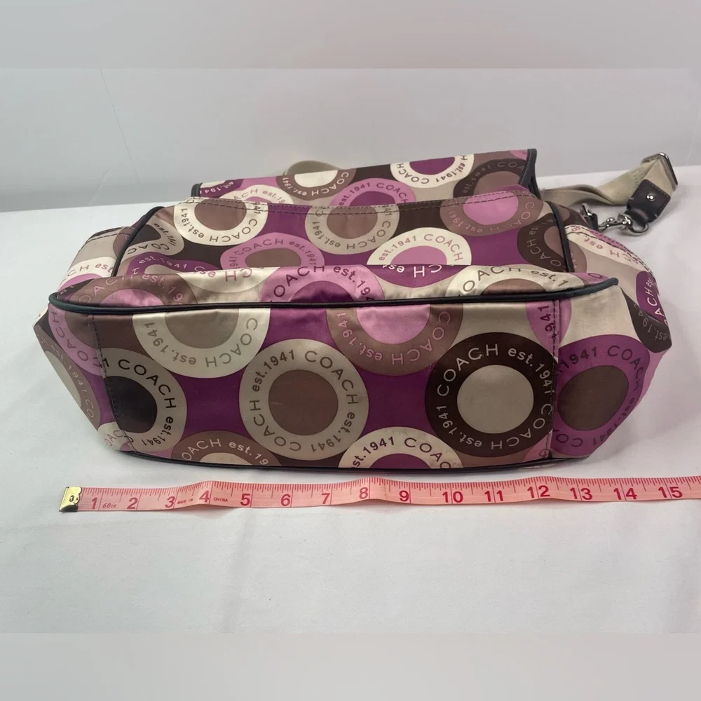Coach Signature Snaphead Pink Multifunction (Diaper) Messenger Bag